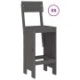 7-piece gray pine wood garden table and high stools set by , Garden sets - Ref: Foro24-3157813, Price: 542,41 €, Discount: %