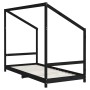 Estructura de cama para niños madera pino negro 2x(90x200) cm de , Cunas y camas para niños - Ref: Foro24-3200591, Precio: 27...