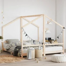 Children's bed frame solid pine wood 2x(90x160) cm by , Cribs and beds for children - Ref: Foro24-3200598, Price: 225,46 €, D...