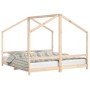 Estructura de cama de niños madera maciza de pino 2x(90x160) cm