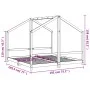 Children's bed frame solid pine wood 2x(90x160) cm by , Cribs and beds for children - Ref: Foro24-3200598, Price: 225,42 €, D...
