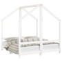 Estructura de cama para niños madera de pino blanco 2x(70x140)