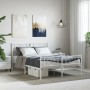 Estructura cama metal con cabecero y estribo blanco 160x200 cm