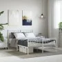 Estructura cama metal con cabecero y estribo blanco 160x200 cm de , Camas y somieres - Ref: Foro24-355533, Precio: 136,11 €, ...