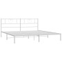 Bettgestell aus weißem Metall mit Kopfteil 200x200 cm von , Betten und Lattenroste - Ref: Foro24-355519, Preis: 110,00 €, Rab...