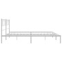 Bettgestell aus weißem Metall mit Kopfteil 200x200 cm von , Betten und Lattenroste - Ref: Foro24-355519, Preis: 110,00 €, Rab...
