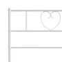 Metal bed frame with headboard and white footboard 160x200 cm by , Beds and slatted bases - Ref: Foro24-355533, Price: 136,11...