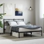 Bed frame with black metal headboard 135x190 cm by , Beds and slatted bases - Ref: Foro24-355462, Price: 94,90 €, Discount: %