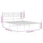 Bed frame with black metal headboard 135x190 cm by , Beds and slatted bases - Ref: Foro24-355462, Price: 93,57 €, Discount: %