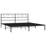 Estructura de cama con cabecero metal negro 193x203 cm de , Camas y somieres - Ref: Foro24-355469, Precio: 107,51 €, Descuent...