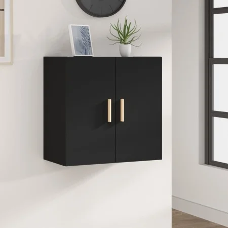 Schwarzer Sperrholz-Wandschrank 60x30x60 cm von , Schließfächer und Lagerschränke - Ref: Foro24-812889, Preis: 50,40 €, Rabat...