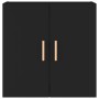 Armario de pared madera contrachapada negro 60x30x60 cm