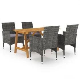 Gray 5-Piece Garden Dining Set by , Garden sets - Ref: Foro24-3068736, Price: 403,18 €, Discount: %