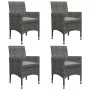 Juego de comedor para jardín de 5 piezas gris de , Conjuntos de jardín - Ref: Foro24-3068736, Precio: 403,15 €, Descuento: %