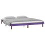 Bed frame with LED solid wood honey brown 160x200 cm by , Beds and slatted bases - Ref: Foro24-820619, Price: 119,58 €, Disco...