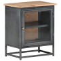 Mesita de noche de madera maciza de acacia gris 40x30x50 cm de vidaXL, Mesitas de noche - Ref: Foro24-323501, Precio: 85,49 €...