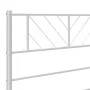 Metal bed frame with headboard and white footboard 140x190 cm by , Beds and slatted bases - Ref: Foro24-372246, Price: 95,89 ...