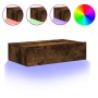 Mueble de TV con luces LED roble ahumado 60x35x15,5 cm de , Muebles TV - Ref: Foro24-842896, Precio: 50,88 €, Descuento: %