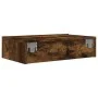 TV-Schrank mit LED-Leuchten, geräucherte Eiche, 60 x 35 x 15,5 cm von , TV-Möbel - Ref: Foro24-842896, Preis: 48,80 €, Rabatt: %
