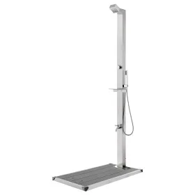 Garten-Dusche mit grauer Basis, 225 cm aus Edelstahl. von , Pool- und Spa-Zubehör - Ref: Foro24-3070792, Preis: 275,34 €, Rab...