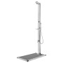 Garten-Dusche mit grauer Basis, 225 cm aus Edelstahl. von , Pool- und Spa-Zubehör - Ref: Foro24-3070792, Preis: 286,47 €, Rab...