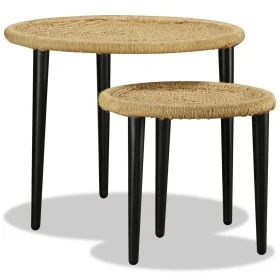 2-piece natural jute coffee table set by vidaXL, Coffee table - Ref: Foro24-244218, Price: 92,59 €, Discount: %
