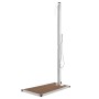 Ducha de jardín con base marrón 225 cm acero inoxidable by , Pool and spa accessories - Ref: Foro24-3070790, Price: 327,58 €,...