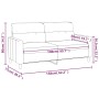 Zweiplätziges Sofa aus grauem Taupe-Stoff, 140 cm. von , Sofas - Ref: Foro24-359242, Preis: 210,29 €, Rabatt: %