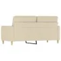 Sofá de 2 plazas de tela color crema 140 cm by , Sofas - Ref: Foro24-359237, Price: 207,13 €, Discount: %