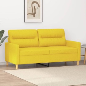 Sofá de 2 plazas de tela amarillo claro 140 cm by , Sofas - Ref: Foro24-359240, Price: 177,86 €, Discount: %
