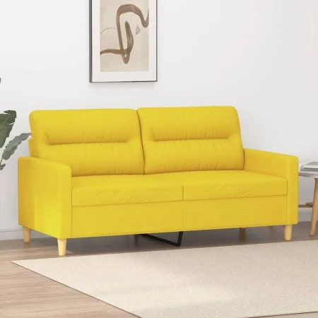 Sofá de 2 plazas de tela amarillo claro 140 cm by , Sofas - Ref: Foro24-359240, Price: 166,85 €, Discount: %