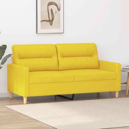 Sofá de 2 plazas de tela amarillo claro 140 cm by , Sofas - Ref: Foro24-359240, Price: 177,86 €, Discount: %