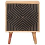 Mesita de noche de madera maciza de acacia 40x30x50 cm de vidaXL, Mesitas de noche - Ref: Foro24-322667, Precio: 85,60 €, Des...