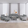 Sofagarnitur mit 4-teiligen Kissen, helles graues Gewebe. von , Sofas - Ref: Foro24-3201544, Preis: 653,33 €, Rabatt: %