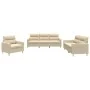Sofagarnitur mit 3-teiligen cremefarbenen Kissen von , Sofas - Ref: Foro24-3201538, Preis: 613,72 €, Rabatt: %