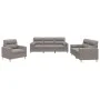 Juego de sofás con cojines 3 piezas tela gris taupe by , Sofas - Ref: Foro24-3201559, Price: 678,36 €, Discount: %