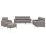 Juego de sofás con cojines 4 piezas tela gris taupe by , Sofas - Ref: Foro24-3201567, Price: 704,41 €, Discount: %
