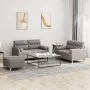 Juego de sofás con cojines 3 piezas tela gris taupe by , Sofas - Ref: Foro24-3201599, Price: 522,64 €, Discount: %