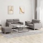 Juego de sofás con cojines 3 piezas tela gris taupe by , Sofas - Ref: Foro24-3201599, Price: 494,83 €, Discount: %