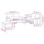 Sofagarnitur mit 3-teiligen Kissen, Stoff in Grau-Taupe. von , Sofas - Ref: Foro24-3201599, Preis: 494,83 €, Rabatt: %