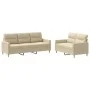 Juego de sofás con cojines 2 piezas tela crema by , Sofas - Ref: Foro24-3201602, Price: 470,68 €, Discount: %