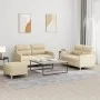 Juego de sofás con cojines 3 piezas tela crema by , Sofas - Ref: Foro24-3201578, Price: 460,84 €, Discount: %