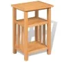 Solid oak wood side table with shelf 27x35x55cm by vidaXL, Side tables - Ref: Foro24-244211, Price: 61,66 €, Discount: %