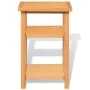 Solid oak wood side table with shelf 27x35x55cm by vidaXL, Side tables - Ref: Foro24-244211, Price: 61,66 €, Discount: %