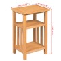 Mesa auxiliar con estante de madera de roble maciza 27x35x55cm de vidaXL, Mesas auxiliares - Ref: Foro24-244211, Precio: 62,3...