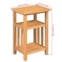 Solid oak wood side table with shelf 27x35x55cm by vidaXL, Side tables - Ref: Foro24-244211, Price: 61,66 €, Discount: %