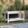 Massive Gartenbank aus weißer Kiefer 82,5x35x45 cm von , Gartenbänke - Ref: Foro24-832378, Preis: 76,47 €, Rabatt: %