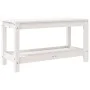 Banco de jardín madera maciza de pino blanco 82,5x35x45 cm de , Bancos de jardín - Ref: Foro24-832378, Precio: 75,26 €, Descu...