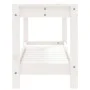 Banco de jardín madera maciza de pino blanco 82,5x35x45 cm de , Bancos de jardín - Ref: Foro24-832378, Precio: 75,26 €, Descu...