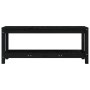 Banco de jardín de madera maciza de pino negro 108x35x45 cm